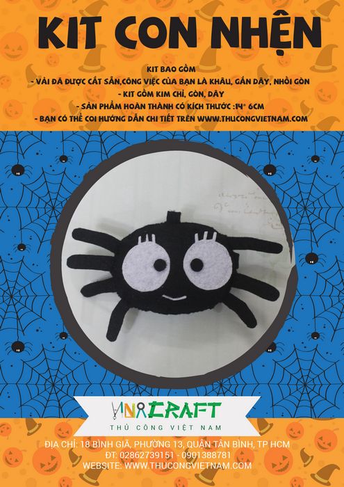 Kit phụ kiện Halloween con nhện